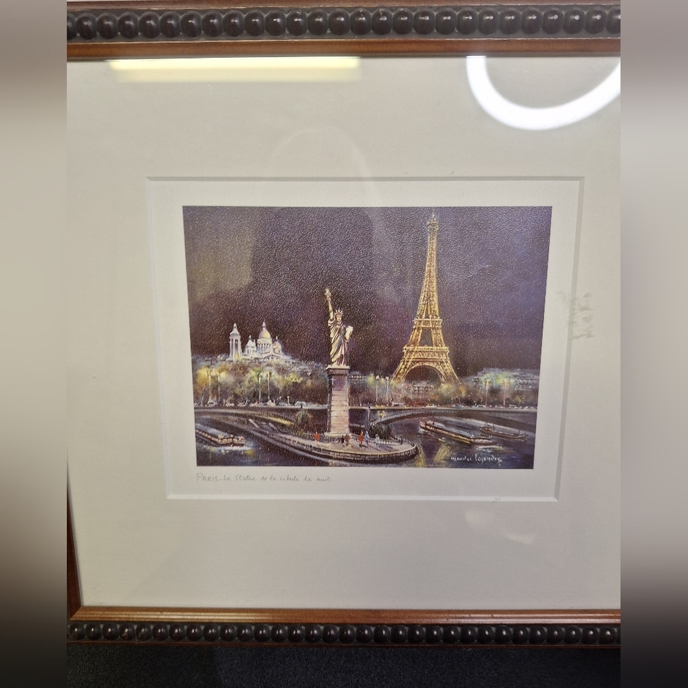 Maurice Legendre Framed Art Print "Paris La Liberty Statue 11" X 12"